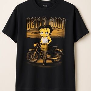 Brisco Beands Black Betty Boop Graphic T-Shirt sz XL nwot, 016